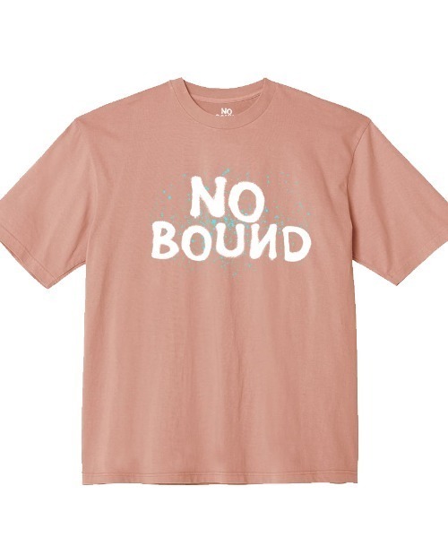 NOBOUND(ノーバウンド)の「NOBOUND(ノーバウンド) 半袖Tシャツ ロゴ スプラッシュペイント プリント ビッグシルエット カットソー メンズ ユニセックス(Tシャツ/カットソー・メンズ・ホワイト/ブラック/スモークピンク/ダルブルー系・XL/L/M)」の4枚目の写真