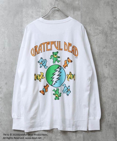 Grateful Dead(グレイトフルデッド)の「メンズ GRATEFUL DEAD グレイトフルデッド BIGトレーナー(スウェット・メンズ・ホワイト系4/ダークグリーン/グレー系その他2/ベージュ系2/ホワイト系その他2/オレンジ/杢グレー/ダークグリーン系1/ホワイト系その他3/ベージュ/ブラック/パープル/ホワイト系その他/チャコールグレー/オフホワイト/ベージュ系1/ブラック系その他/ブルー系その他/ダークグリーン系2/ブラック系2・L/M/XL)」の5枚目の写真