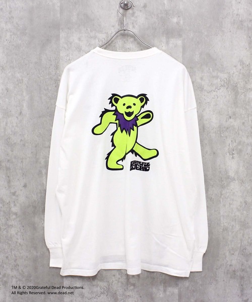 Grateful Dead(グレイトフルデッド)の「メンズ GRATEFUL DEAD グレイトフルデッド BIGトレーナー(スウェット・メンズ・ホワイト系4/ダークグリーン/グレー系その他2/ベージュ系2/ホワイト系その他2/オレンジ/杢グレー/ダークグリーン系1/ホワイト系その他3/ベージュ/ブラック/パープル/ホワイト系その他/チャコールグレー/オフホワイト/ベージュ系1/ブラック系その他/ブルー系その他/ダークグリーン系2/ブラック系2・L/M/XL)」の2枚目の写真