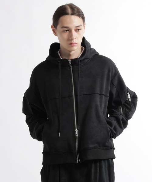 HARE(ハレ)の「【SET UP対応】ピグメントダブルポケットZIPパーカー(HARE)(パーカー・メンズ・ブルー系その他/ブラック系その他・SMALL)」の10枚目の写真