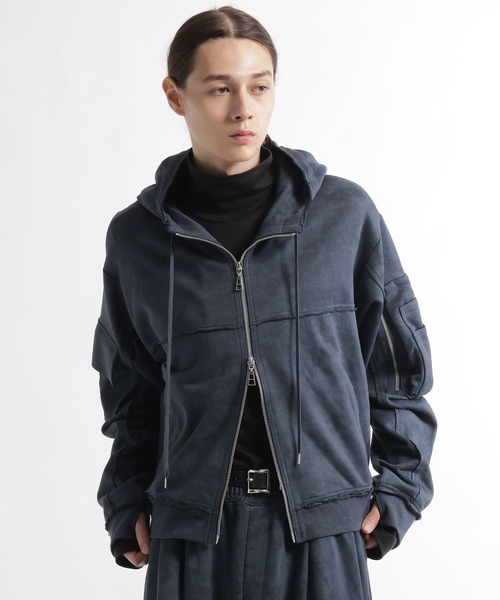 HARE(ハレ)の「【SET UP対応】ピグメントダブルポケットZIPパーカー(HARE)(パーカー・メンズ・ブルー系その他/ブラック系その他・SMALL)」の12枚目の写真