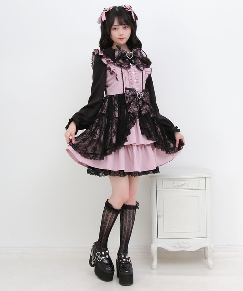 DearMyLove(ディアマイラブ)の「レースカシュクールフリルワンピース(ワンピース・レディース・ホワイト/ブラック/ベビーピンク・MEDIUM/LARGE/3L)」の14枚目の写真