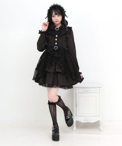 DearMyLove(ディアマイラブ)の「レースカシュクールフリルワンピース(ワンピース・レディース・ホワイト/ブラック/ベビーピンク・MEDIUM/LARGE/3L)」の17枚目の写真