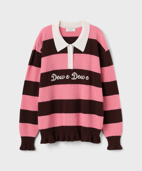 DEWEDEWE(デュイデュイ)の「カラー ブロック ニット (2カラー)(ニット/セーター・レディース・ピンク/イエロー・FREE)」の6枚目の写真