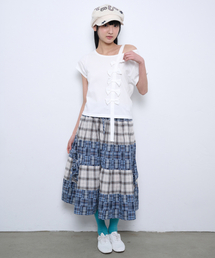 2-WAY PATCHWORK SKIRT [IVORY]