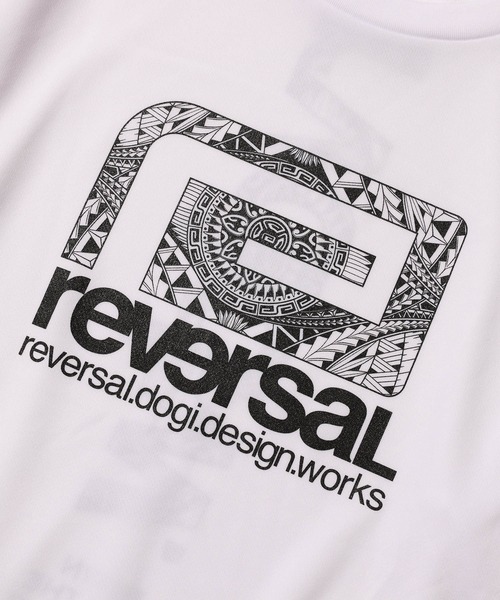 reversal.dogi.design.works(リバーサル・ドーギ・デザイン・ワークス)の「<reversal/リバーサル>WRF BIGMARK TRIBE DRY MESH TEE(Tシャツ/カットソー・メンズ・ホワイト/ブラック・S/M/L/XL/2XL)」の8枚目の写真