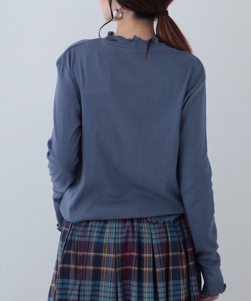FUNALIVE(ファンアライブ)の「26AW シアーハイネックメロープルオーバー 長袖(Tシャツ/カットソー・レディース・オリーブ/ブラック/アイボリー/グレイッシュブルー・M-L)」の20枚目の写真