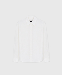SOLID COTTON POPLIN BOY SHIRT WHITE