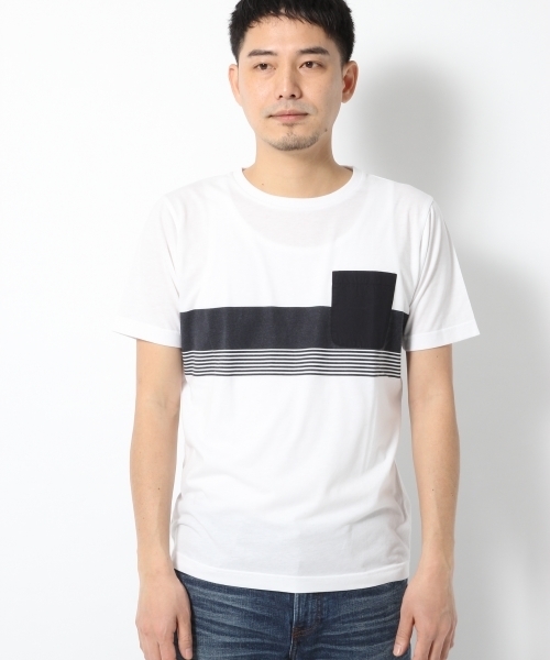 GLOBAL WORK(グローバルワーク)の「【機能素材アイテム】プリントポケットT/712581(Tシャツ/カットソー・メンズ・ダークグレー/ホワイト系その他/グレー/ホワイト・MEDIUM/SMALL/LARGE/X-LARGE)」の2枚目の写真