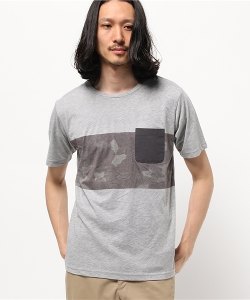 GLOBAL WORK(グローバルワーク)の「【機能素材アイテム】プリントポケットT/712581(Tシャツ/カットソー・メンズ・ダークグレー/ホワイト系その他/グレー/ホワイト・MEDIUM/SMALL/LARGE/X-LARGE)」の3枚目の写真