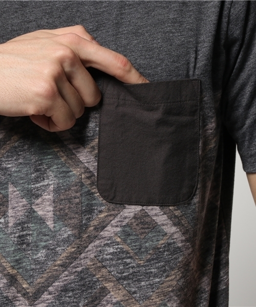 GLOBAL WORK(グローバルワーク)の「【機能素材アイテム】プリントポケットT/712581(Tシャツ/カットソー・メンズ・ダークグレー/ホワイト系その他/グレー/ホワイト・MEDIUM/SMALL/LARGE/X-LARGE)」の9枚目の写真