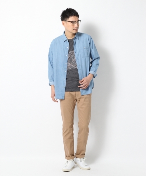 GLOBAL WORK(グローバルワーク)の「【機能素材アイテム】プリントポケットT/712581(Tシャツ/カットソー・メンズ・ダークグレー/ホワイト系その他/グレー/ホワイト・MEDIUM/SMALL/LARGE/X-LARGE)」の12枚目の写真