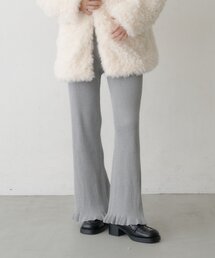 【10.10(土)12:00発売/WEB限定】裾フリルリブニットパンツ