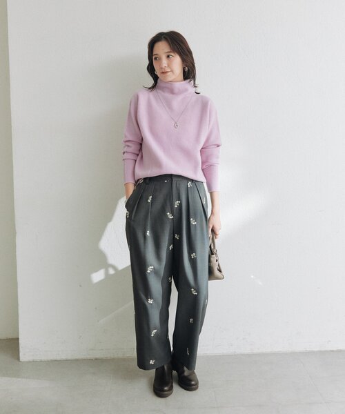 RIVE DROITE（リヴドロワ）の「タイニーフローラルスラックス（秋服/冬服）（スラックス・レディース・ブラック/グレー・38/36）」の12枚目の写真