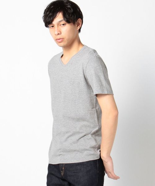 SHIPS（シップス）の「SC: SHIPS(シップス) オーガニックコットン×ボタニカルダイ Vネック ポケット Tシャツ（Tシャツ/カットソー・メンズ・ネイビー/ピンク/グレー/ホワイト/ベージュ/オリーブ・LARGE/SMALL/MEDIUM/X-LARGE）」の3枚目の写真