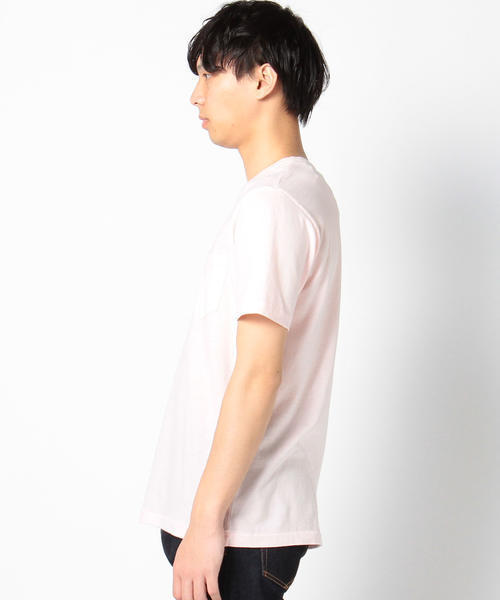 SHIPS（シップス）の「SC: SHIPS(シップス) オーガニックコットン×ボタニカルダイ Vネック ポケット Tシャツ（Tシャツ/カットソー・メンズ・ネイビー/ピンク/グレー/ホワイト/ベージュ/オリーブ・LARGE/SMALL/MEDIUM/X-LARGE）」の7枚目の写真