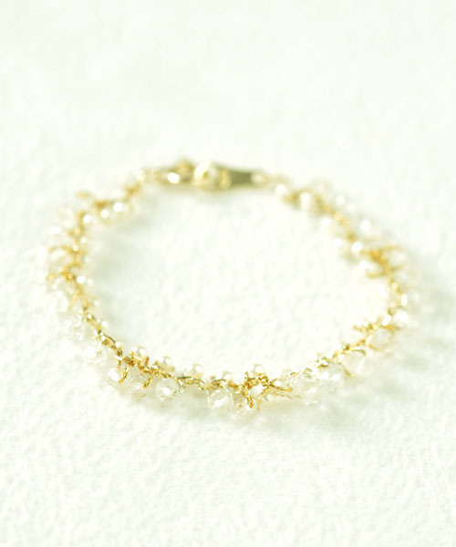 agete（アガット）の「＜スパークルブレスレット＞K10