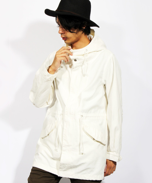 ８(eight)（エイト）の「モッズコート ミリタリー ツイル ロングコート（ミリタリージャケット・メンズ・ネイビー/ホワイト/カーキ/ブラック・LARGE/MEDIUM）」の2枚目の写真