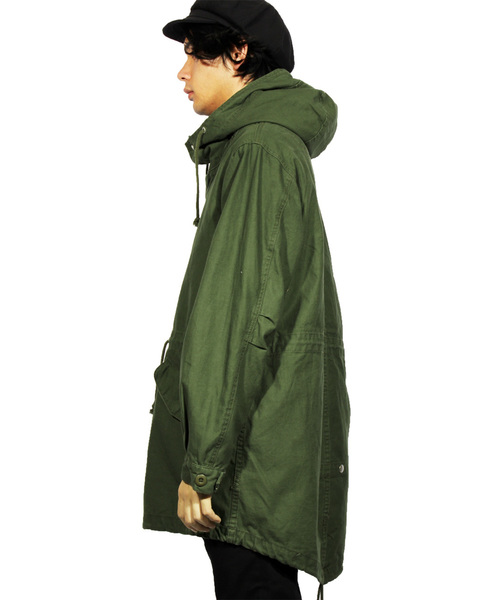 ８(eight)（エイト）の「モッズコート ミリタリー ツイル ロングコート（ミリタリージャケット・メンズ・ネイビー/ホワイト/カーキ/ブラック・LARGE/MEDIUM）」の21枚目の写真
