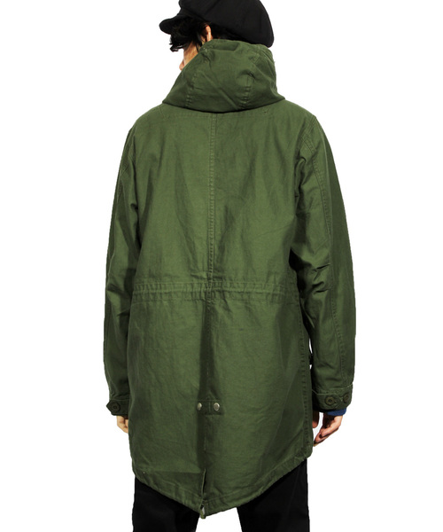 ８(eight)（エイト）の「モッズコート ミリタリー ツイル ロングコート（ミリタリージャケット・メンズ・ネイビー/ホワイト/カーキ/ブラック・LARGE/MEDIUM）」の22枚目の写真