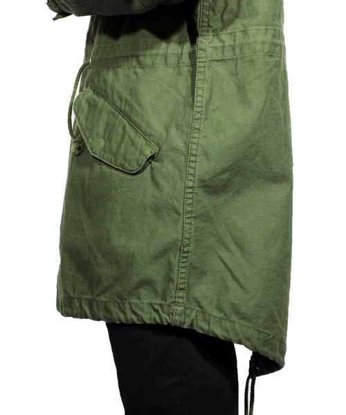 ８(eight)（エイト）の「モッズコート ミリタリー ツイル ロングコート（ミリタリージャケット・メンズ・ネイビー/ホワイト/カーキ/ブラック・LARGE/MEDIUM）」の8枚目の写真
