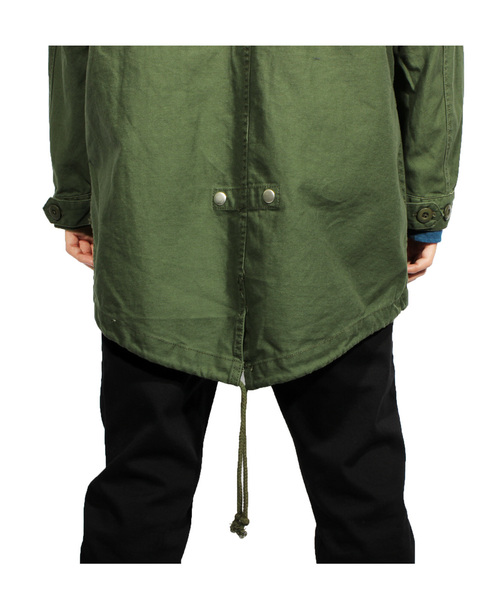 ８(eight)（エイト）の「モッズコート ミリタリー ツイル ロングコート（ミリタリージャケット・メンズ・ネイビー/ホワイト/カーキ/ブラック・LARGE/MEDIUM）」の11枚目の写真
