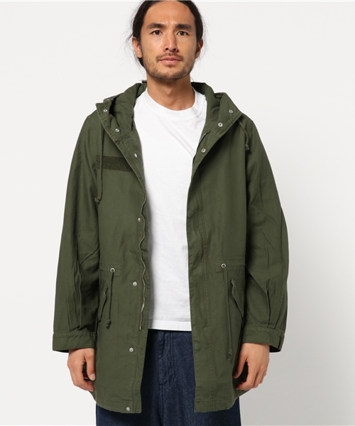 ８(eight)（エイト）の「モッズコート ミリタリー ツイル ロングコート（ミリタリージャケット・メンズ・ネイビー/ホワイト/カーキ/ブラック・LARGE/MEDIUM）」の6枚目の写真