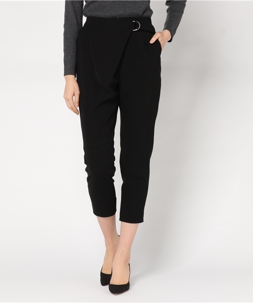 N.(N. Natural Beauty Basic)(エヌエヌナチュラルビューティーベーシック)の「ベルト付ラップストレッチパンツ(その他パンツ・レディース・ピンク/ブラック・MEDIUM)」の2枚目の写真