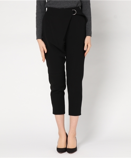 N.(N. Natural Beauty Basic)(エヌエヌナチュラルビューティーベーシック)の「ベルト付ラップストレッチパンツ(その他パンツ・レディース・ピンク/ブラック・MEDIUM)」の3枚目の写真