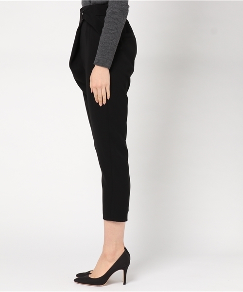 N.(N. Natural Beauty Basic)(エヌエヌナチュラルビューティーベーシック)の「ベルト付ラップストレッチパンツ(その他パンツ・レディース・ピンク/ブラック・MEDIUM)」の4枚目の写真