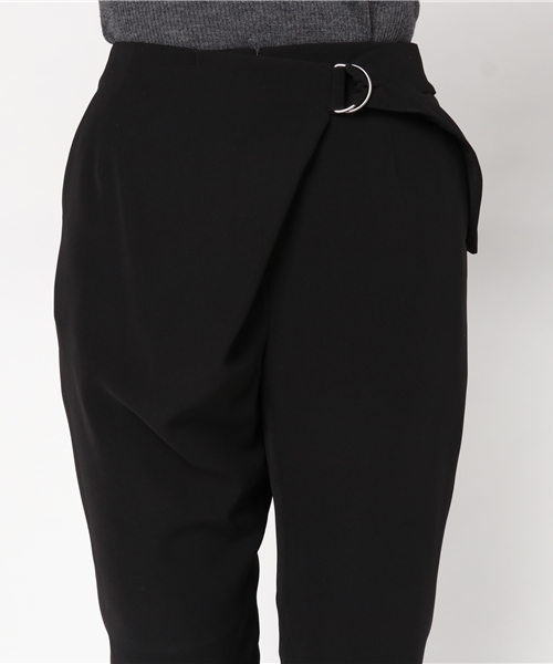 N.(N. Natural Beauty Basic)(エヌエヌナチュラルビューティーベーシック)の「ベルト付ラップストレッチパンツ(その他パンツ・レディース・ピンク/ブラック・MEDIUM)」の6枚目の写真