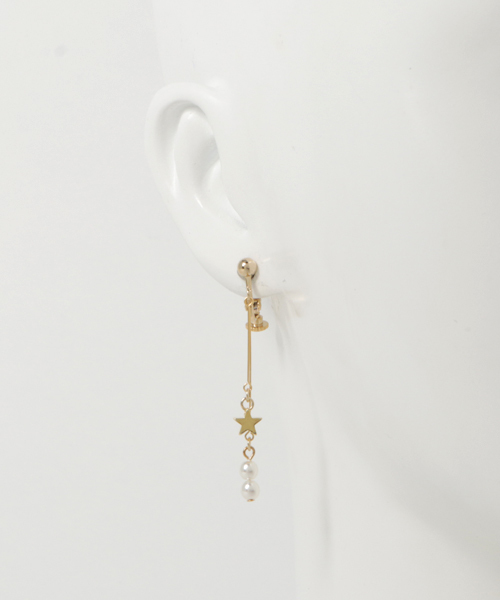 TONE SELECT GOODS（トーンセレクトグッズ）の「【kodemari】star×pearl イヤリング（イヤリング・レディース・その他・FREE）」の4枚目の写真