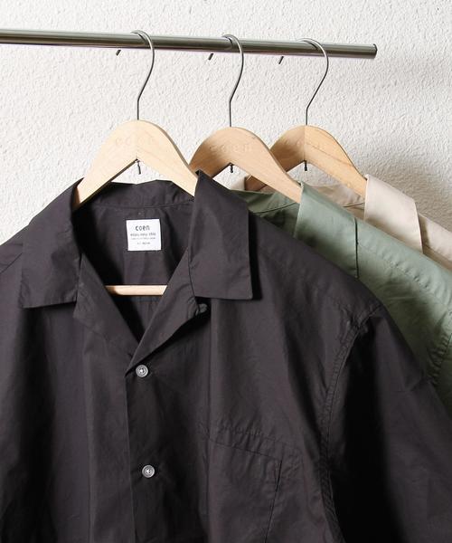 coen（コーエン）の「ボックスシルエットオープンカラーシャツ（シャツ/ブラウス・メンズ・オリーブ/ブラック/ベージュ・MEDIUM/X-LARGE/SMALL/LARGE）」の8枚目の写真