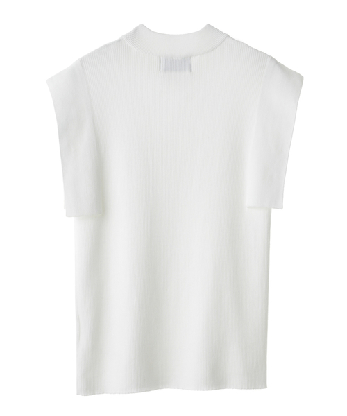 CLANE（クラネ）の「SQUARE SLEEVE KNIT TOP（ニット/セーター・レディース・オレンジ/グリーン/ホワイト/ブラック・2/1）」の9枚目の写真
