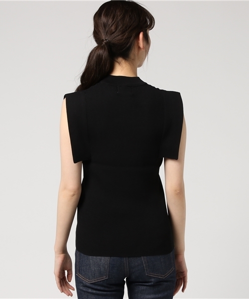 【新品タグ付き】CLANE 長袖 ニット オレンジ 1 CLANE（クラネ）の「SQUARE SLEEVE KNIT TOP（ニット/セーター