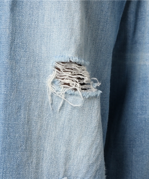 JACKROSE（ジャックローズ）の「ヴィンテージ加工デニムウエスタン（シャツ/ブラウス・メンズ・インディゴブルー/サックスブルー・L/M/XL）」の12枚目の写真