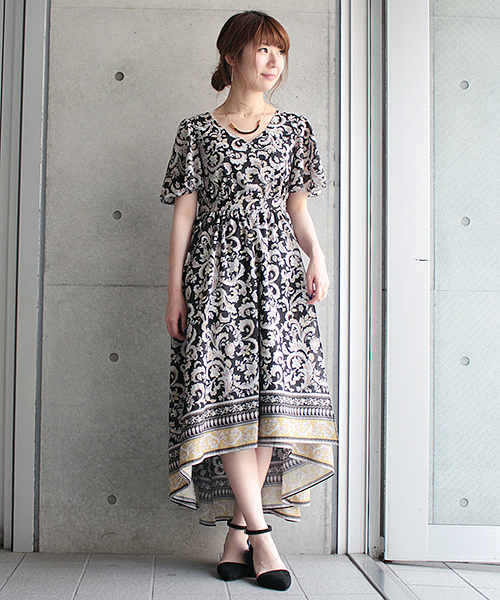 laboratory work（ラボラトリーワーク）の「パネル柄マキシワンピ（ワンピース・レディース・ブラック系その他/ブルー系その他/グリーン系その他・MEDIUM）」の12枚目の写真