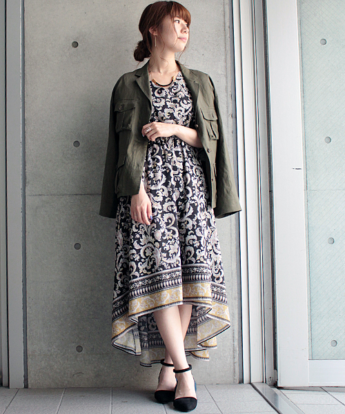 laboratory work（ラボラトリーワーク）の「パネル柄マキシワンピ（ワンピース・レディース・ブラック系その他/ブルー系その他/グリーン系その他・MEDIUM）」の15枚目の写真