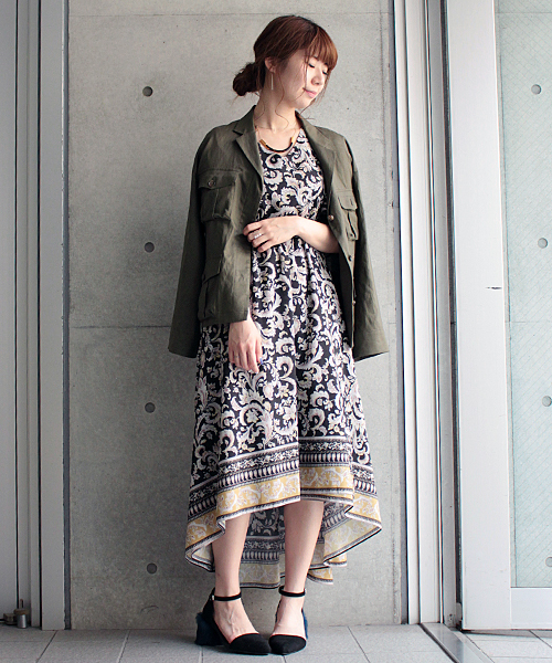 laboratory work（ラボラトリーワーク）の「パネル柄マキシワンピ（ワンピース・レディース・ブラック系その他/ブルー系その他/グリーン系その他・MEDIUM）」の16枚目の写真