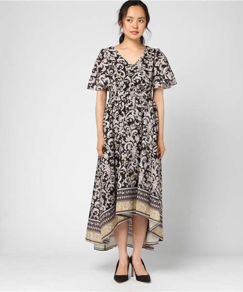 laboratory work（ラボラトリーワーク）の「パネル柄マキシワンピ（ワンピース・レディース・ブラック系その他/ブルー系その他/グリーン系その他・MEDIUM）」の4枚目の写真