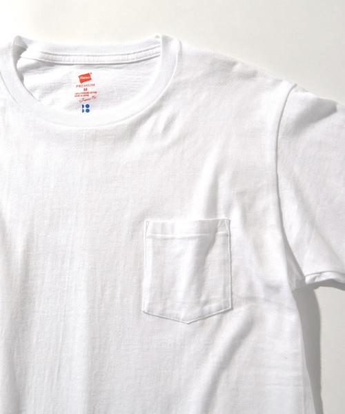 HANES（ヘインズ）の「Hanes×SHIPS BLUESTORE: ジャパンフィット プレミアムポケットTEE【made in Japan】◇（Tシャツ/カットソー・レディース・ホワイト/ブラック・ONE SIZE）」の18枚目の写真