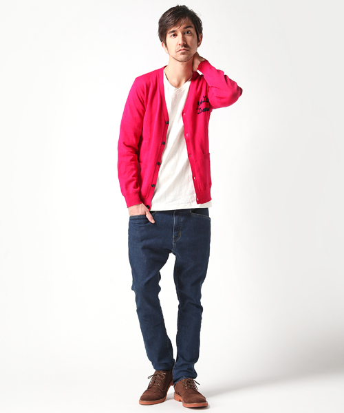 WEGO(ウィゴー)の「サルエルスキニーデニムパンツ(デニムパンツ・メンズ・ライトインディゴブルー/ダークインディゴブルー/ネイビー・MEDIUM/LARGE)」の4枚目の写真