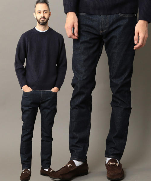 BEAUTY&YOUTH UNITED ARROWS(ビューティーアンドユースユナイテッドアローズ)の「BY セルビッチ スキニー デニムパンツ ドロップ -MADE IN JAPAN-(デニムパンツ・メンズ・ネイビー・30inch/32inch/34inch/28inch)」の1枚目の写真
