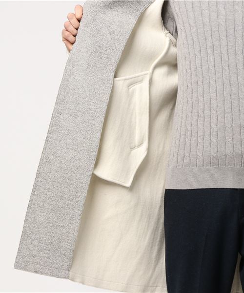 UNITED TOKYO（ユナイテッドトウキョウ）の「ニットオーバーサイズチェスターコート（チェスターコート・メンズ・ブラック/ネイビー/グレー・1/2/3）」の9枚目の写真