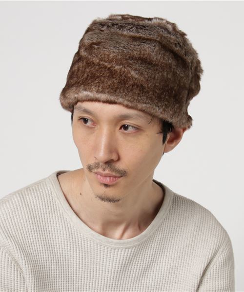 ALDIES（アールディーズ）の「Fluffy Fur Hat / フラッフィーファーハット（ハット・メンズ・ブラウン/ライトブラウン/ベージュ・MEDIUM/SMALL）」の4枚目の写真