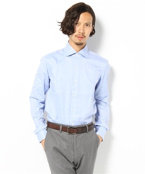 green label relaxing（グリーンレーベルリラクシング）の「[ルイーザ　エスポジット]LUISA H/B WDシャツ（シャツ/ブラウス・メンズ・ホワイト/ライトブルー・37cm/38cm/39cm/40cm/41cm）」の2枚目の写真