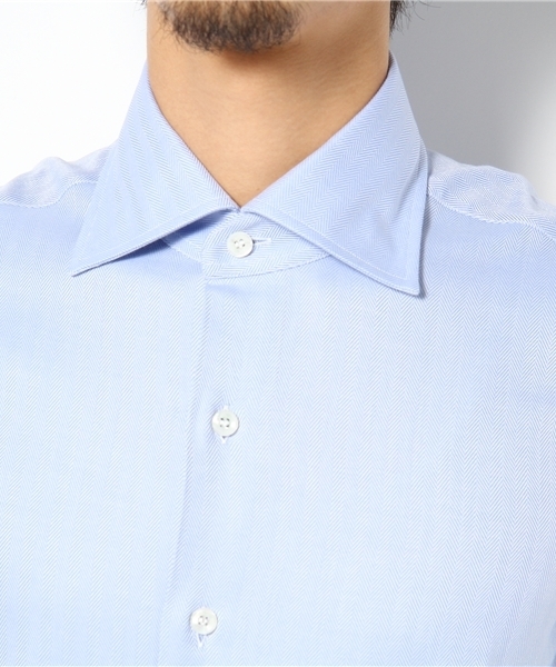 green label relaxing（グリーンレーベルリラクシング）の「[ルイーザ　エスポジット]LUISA H/B WDシャツ（シャツ/ブラウス・メンズ・ホワイト/ライトブルー・37cm/38cm/39cm/40cm/41cm）」の5枚目の写真