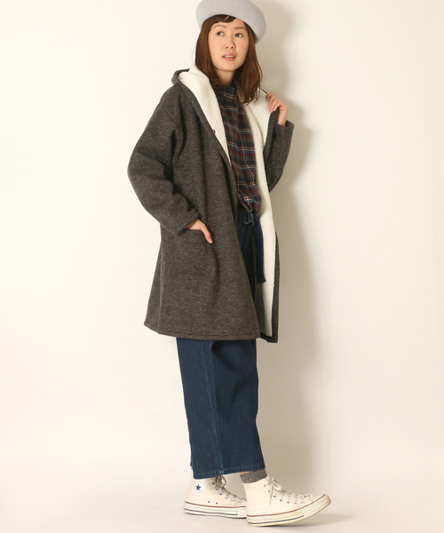 LBC(エルビーシー)の「裏ボアアウター (その他アウター・レディース・ライトグレー/チャコールグレー・LARGE/MEDIUM)」の2枚目の写真