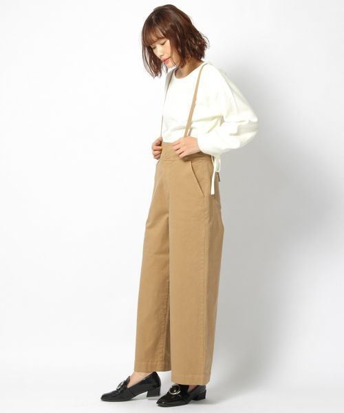 laboratory work(ラボラトリーワーク)の「サス付後ろレースアップパンツ(その他パンツ・レディース・ベージュ/インディゴブルー/ブラック/カーキ・MEDIUM)」の2枚目の写真