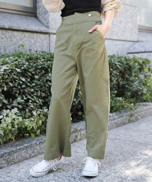laboratory work(ラボラトリーワーク)の「サス付後ろレースアップパンツ(その他パンツ・レディース・ベージュ/インディゴブルー/ブラック/カーキ・MEDIUM)」の12枚目の写真